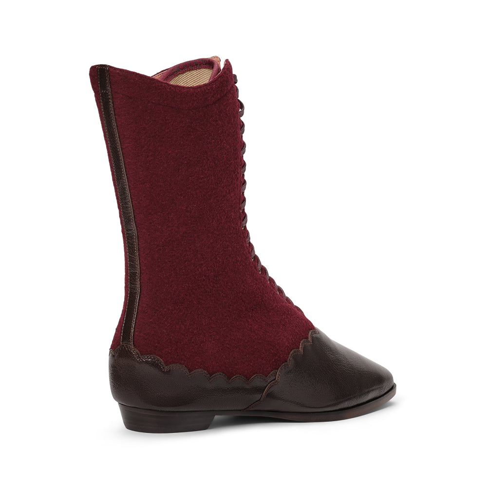 PRE-ORDER Balmoral Boots (Espresso/Burgundy)