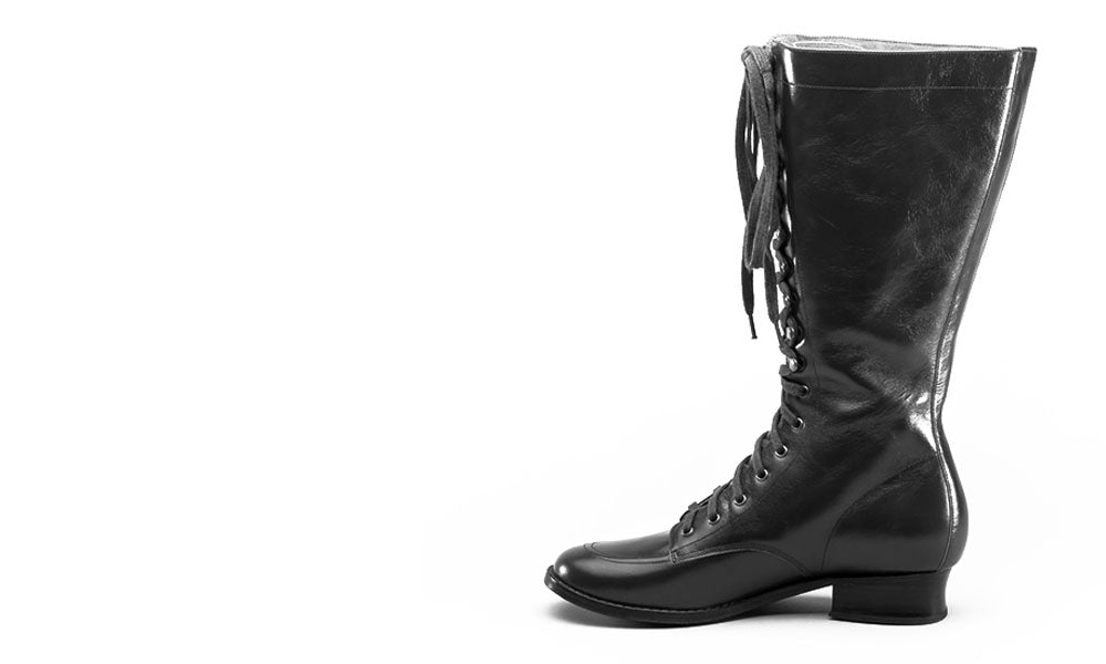 Bessie Vintage Aviator Boots Wide (Brown)