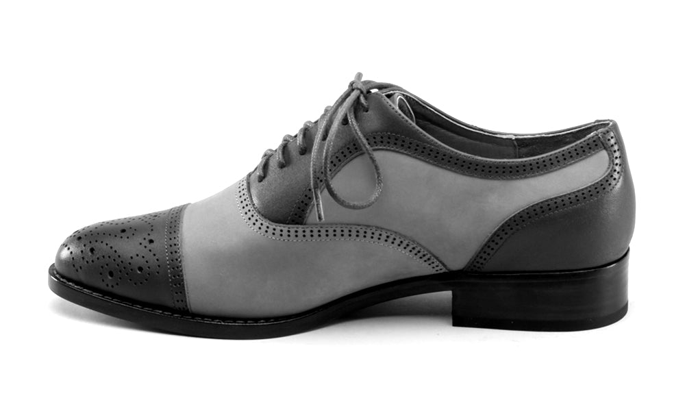 Gladys Vintage Cap Toe Oxfords (Brown/Cognac)