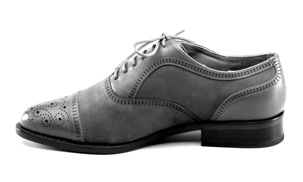 Gladys Vintage Cap Toe Oxfords (Oxblood)