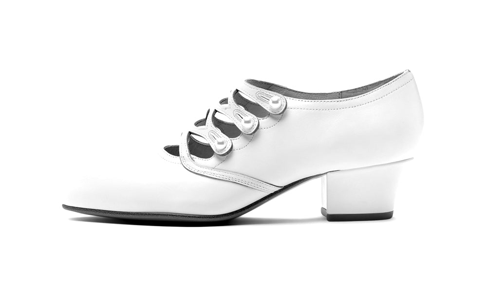 Gloria Edwardian Shoes (Ivory)