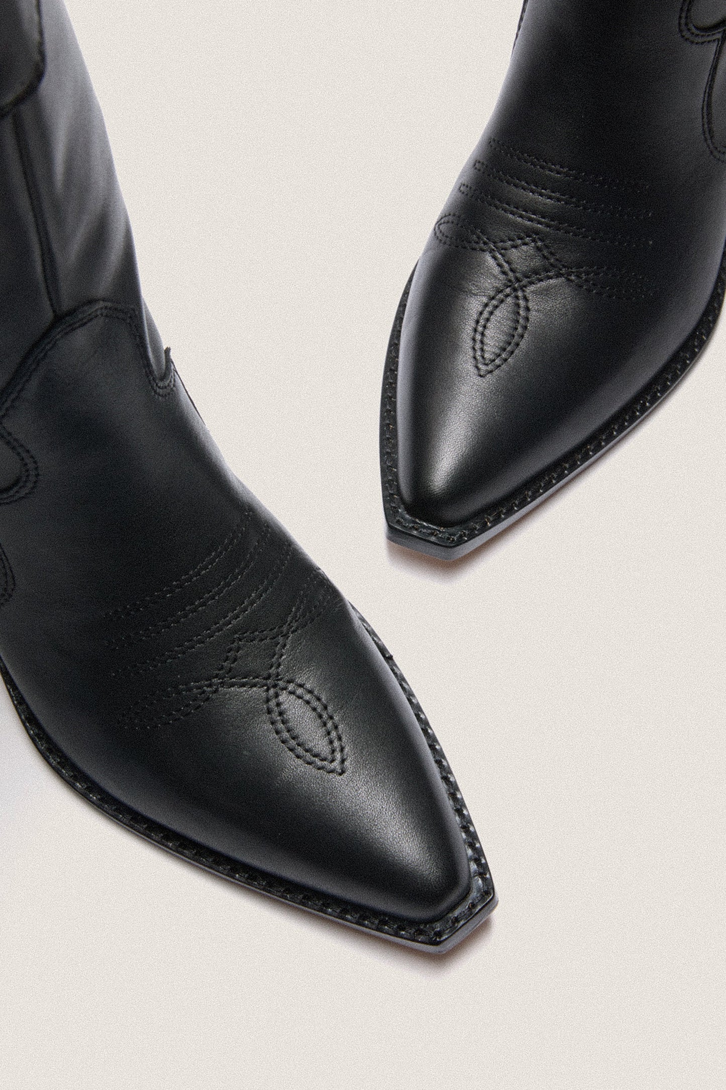 Black Leather Wilson Western Boots