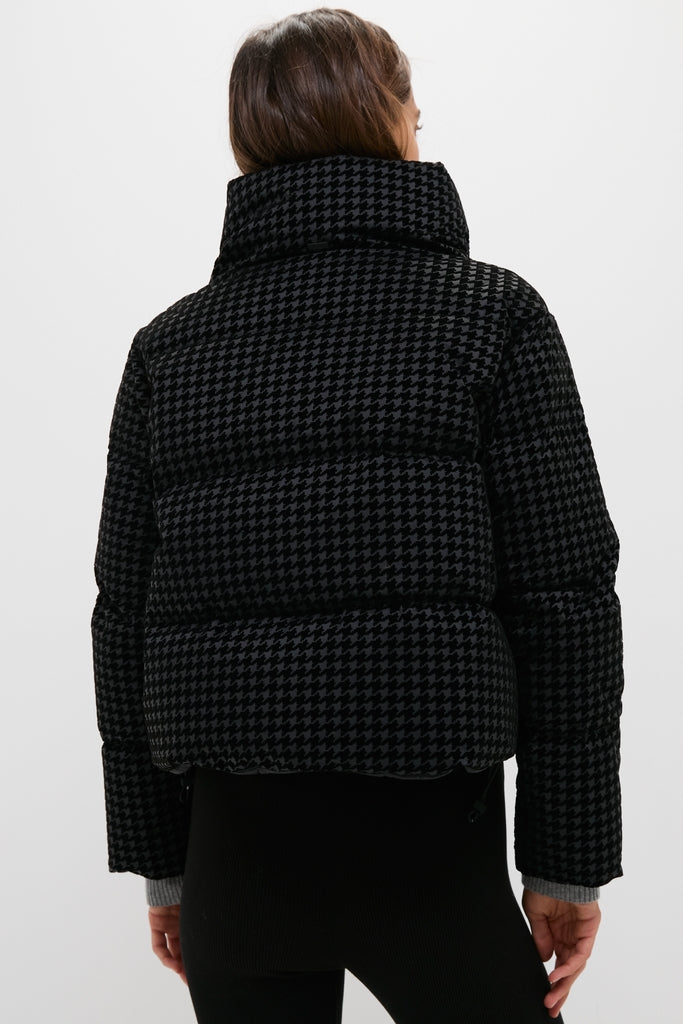 Black Tech Pied de Poule Short Jacket
