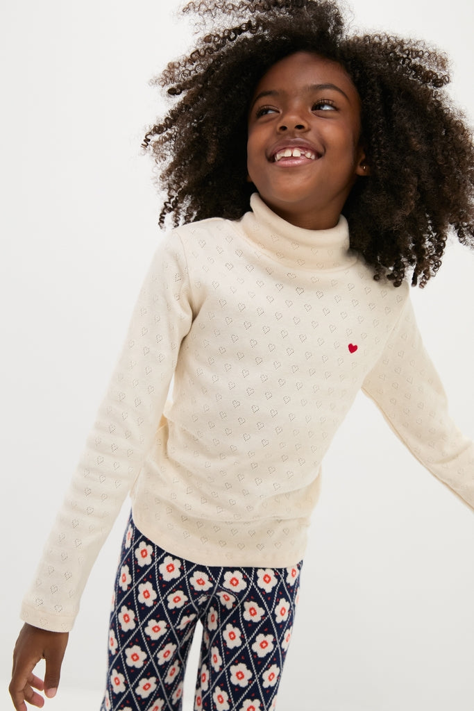 Bebe Heart Turtleneck