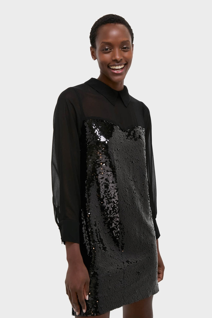 Black Sequin Josie Dress