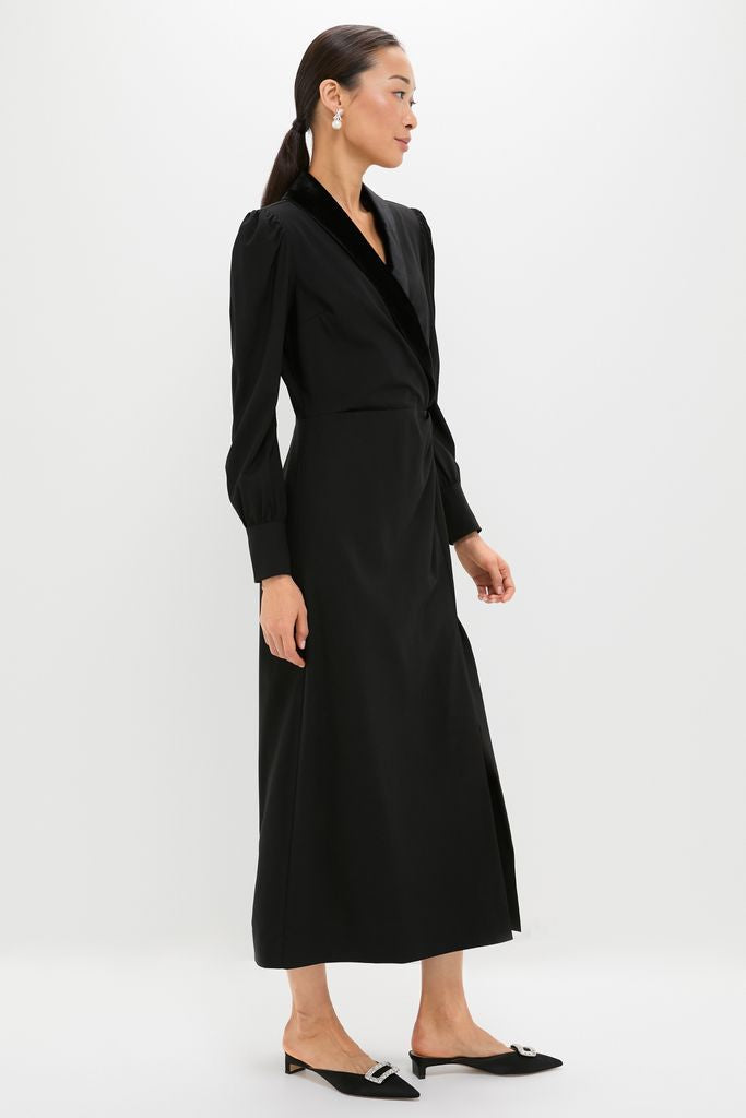 Black Long Sleeve Mariella Maxi Dress