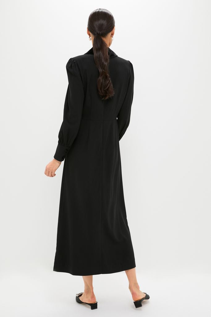 Black Long Sleeve Mariella Maxi Dress