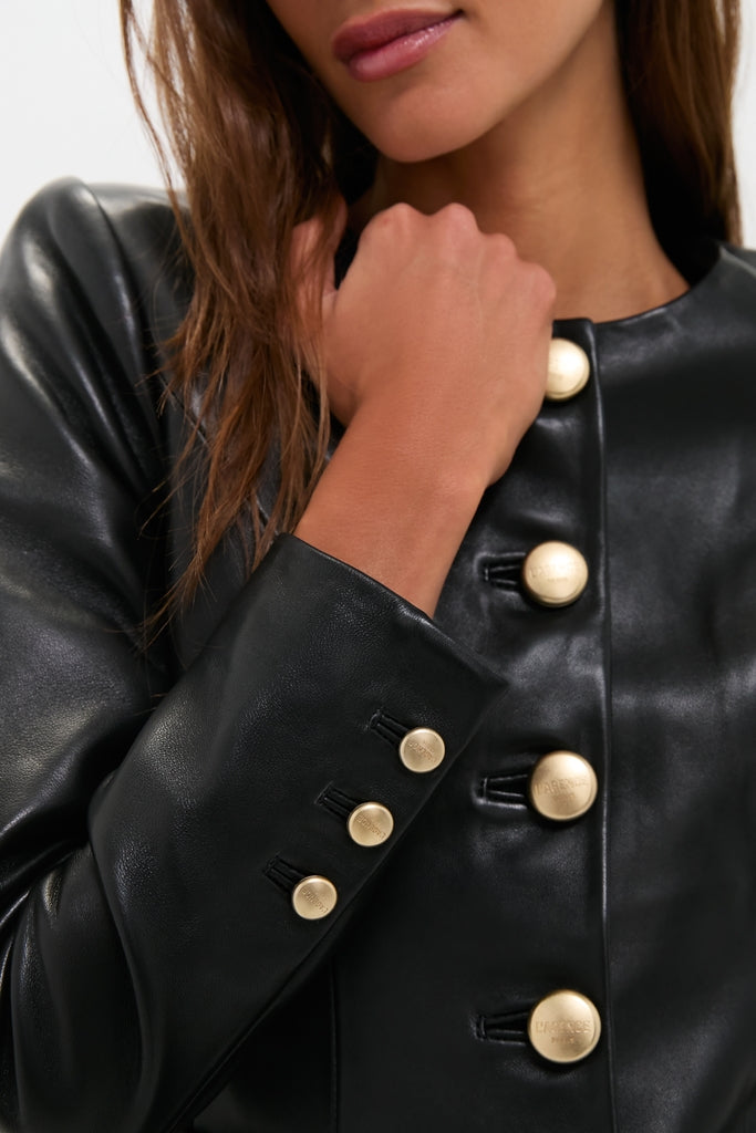 Black Mariella Collarless Blazer