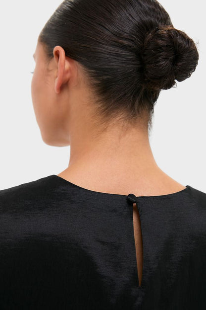 Black Taffeta Keating Top