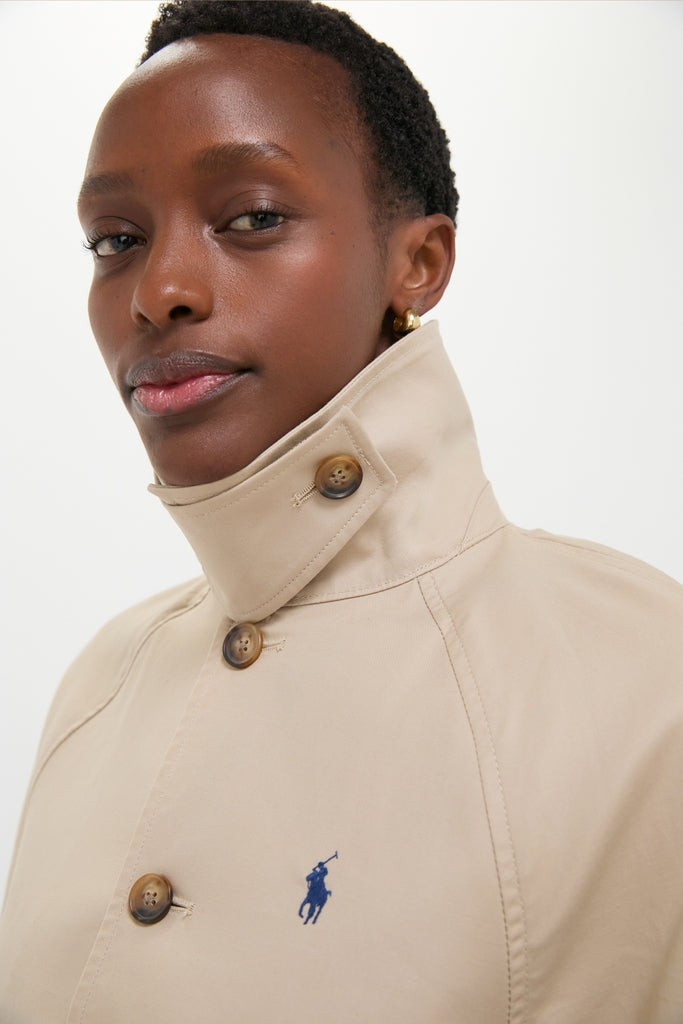 Beige Cotton Double Cloth Woven Jacket