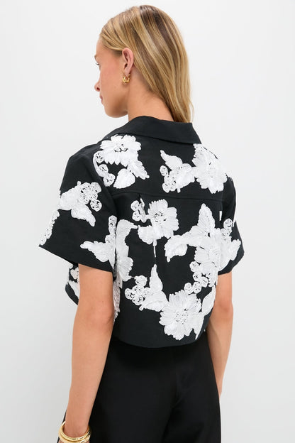 Black Multi Callie Camp Shirt