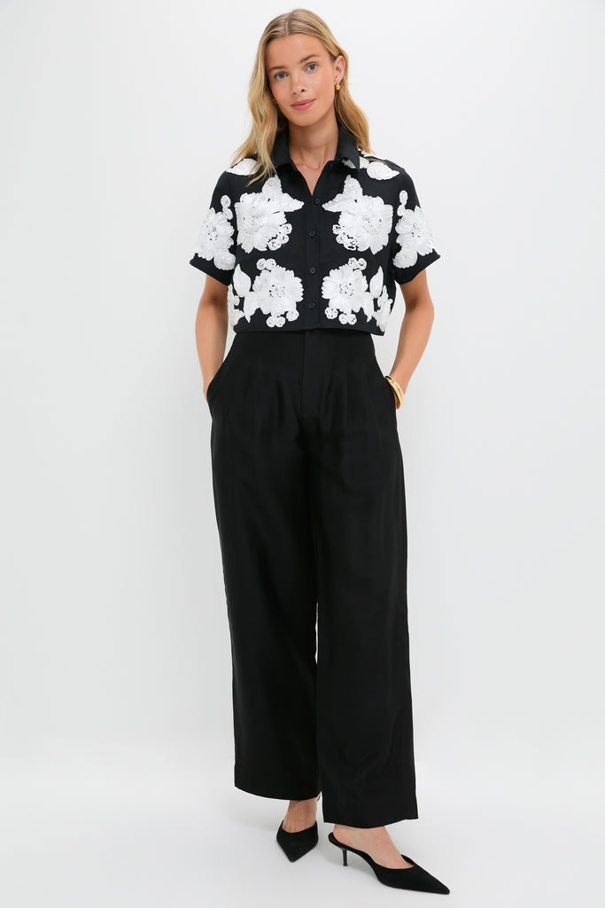 Black Multi Callie Camp Shirt