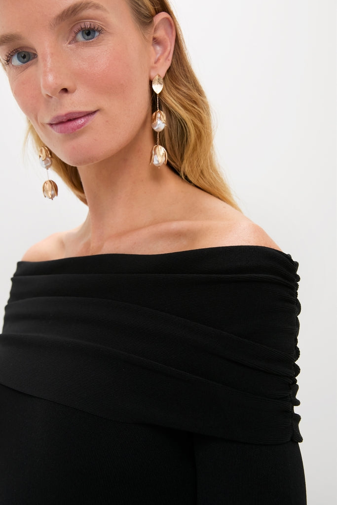 Black Off-the-Shoulder Ursula Maxi Dress