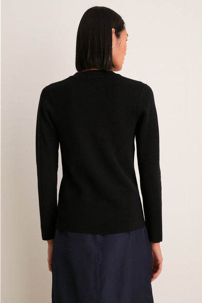 Black Structured Margaux Cardigan