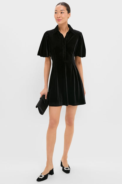 Black Velvet Mini Delaney Dress