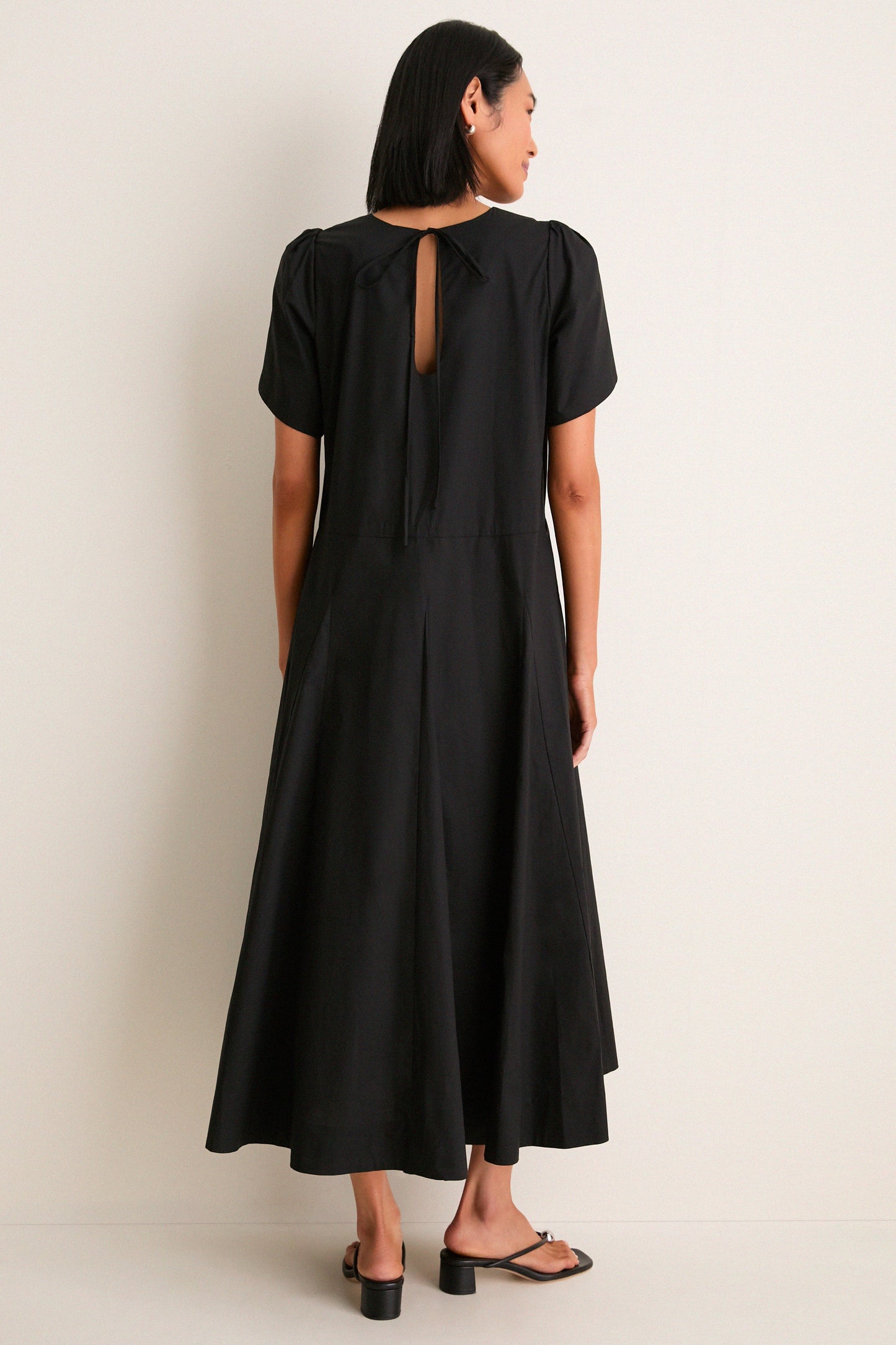 Black Puff Sleeve Lindy Maxi Dress