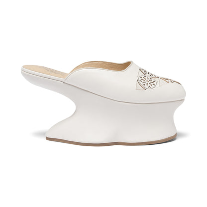 Isabella Venetian Chopines (Ivory)