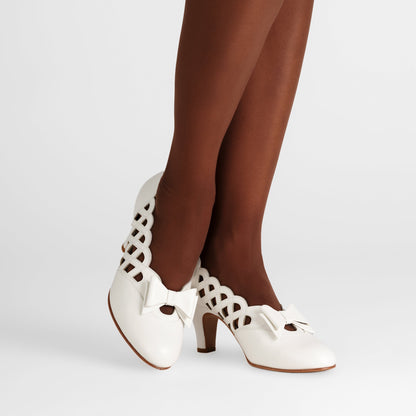 Jessie Vintage Pumps Wide (Soft Ivory)