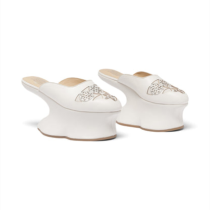 Isabella Venetian Chopines (Ivory)