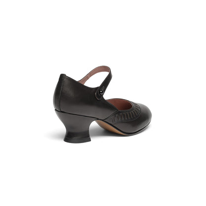 Marjorie 1920s Shoes (Black)
