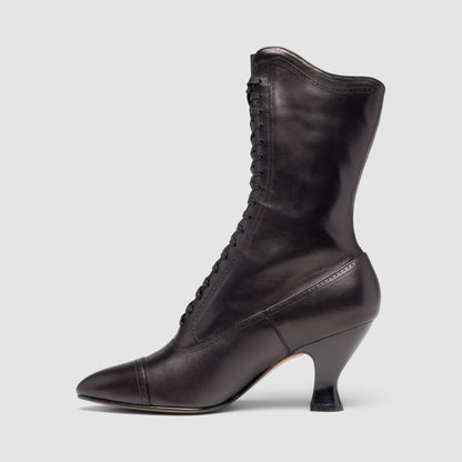 Edith Edwardian Boots Wide (Black)