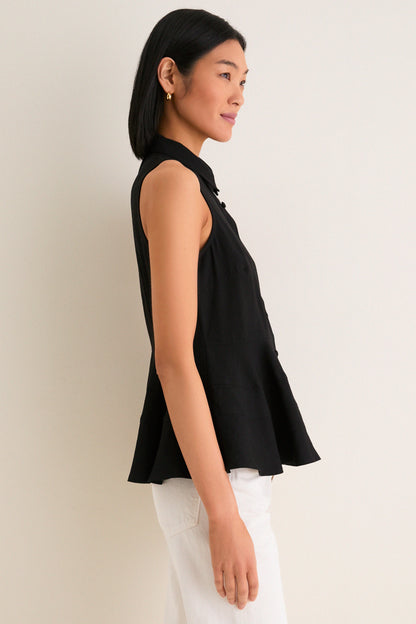 Black Sleeveless Ashlen Blouse