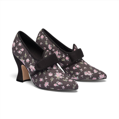 Adelaide Latchet Shoes (Charcoal/Pink)