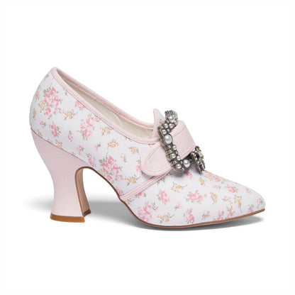 Adelaide Latchet Shoes (Ivory/Pink)