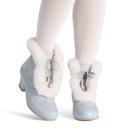 Alpen Retro Winter Booties (Sky Blue/Ivory)