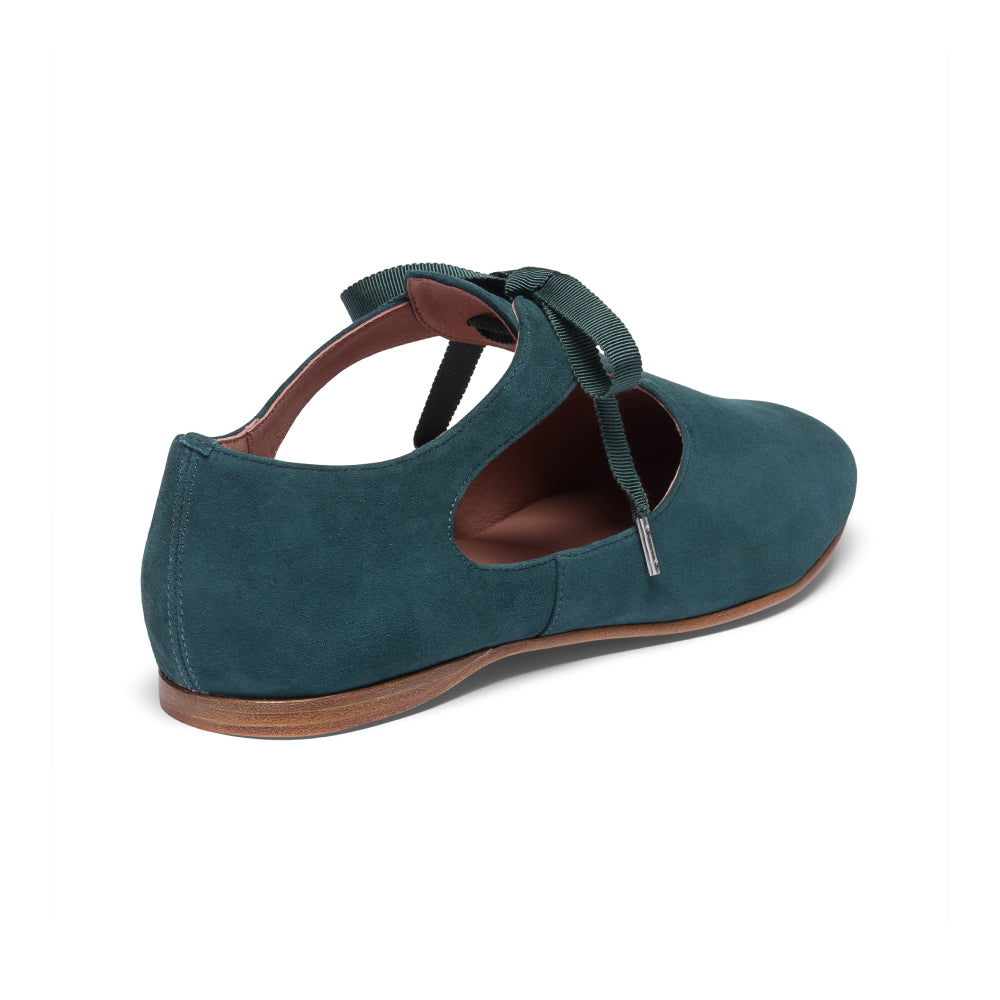 Artemisia Pre-Raphaelite Shoes (Teal Suede)