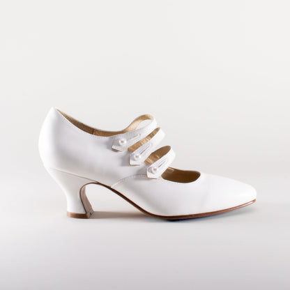 Bellatrix Edwardian Shoes (Soft Ivory)
