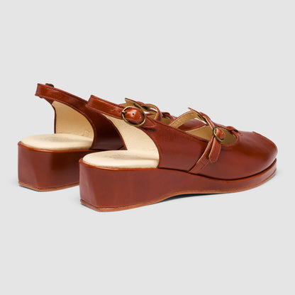 Betty Vintage Sandals (Walnut)