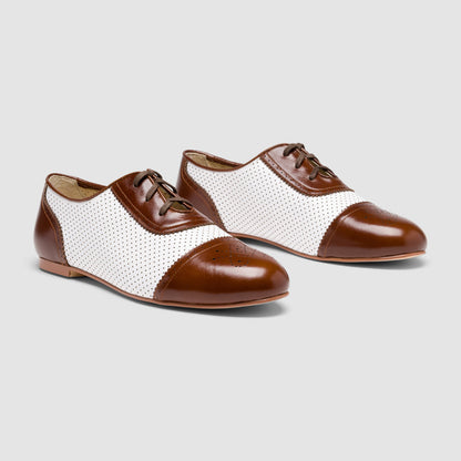 Beverly Sporting Flats (Cordovan/Soft White)
