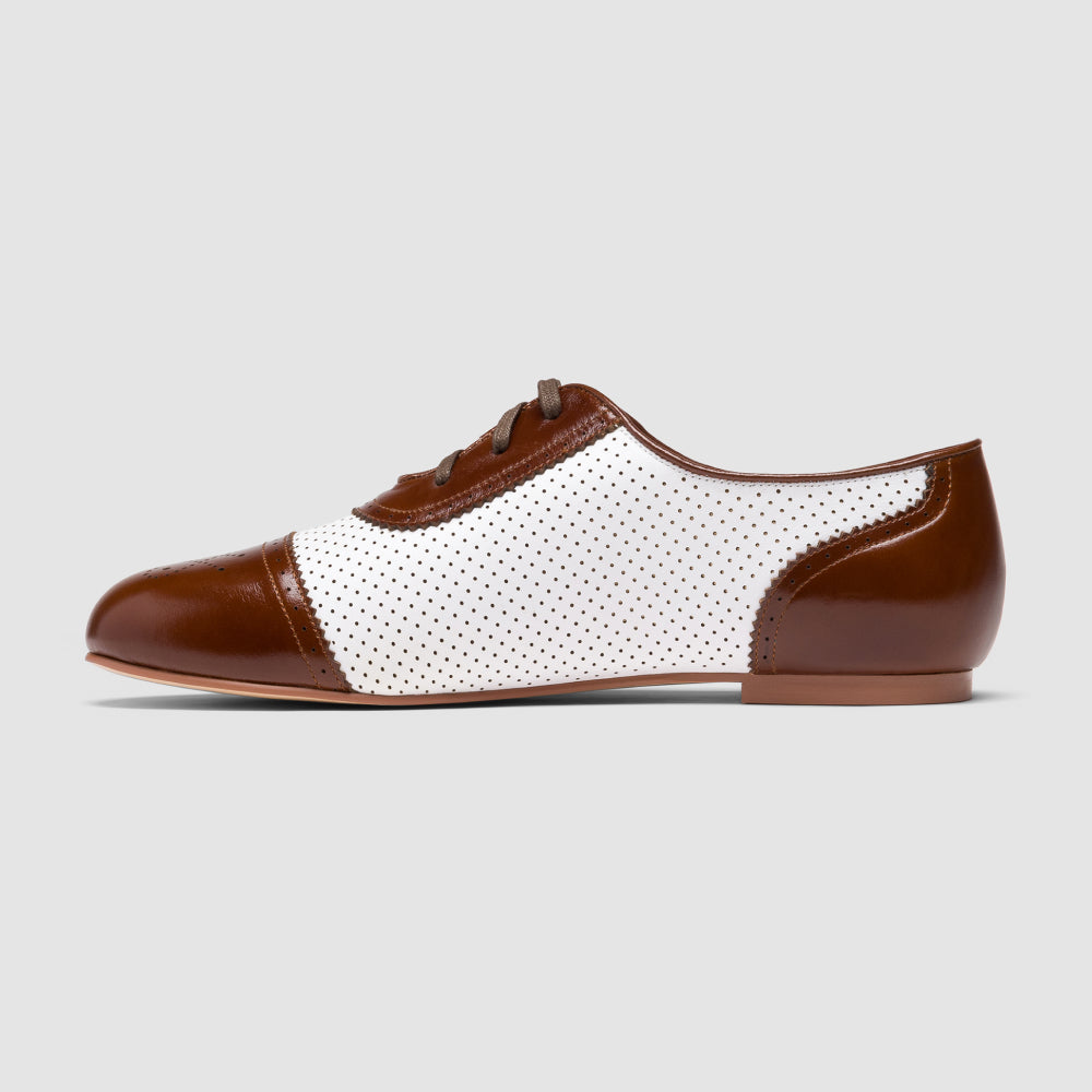 Beverly Sporting Flats (Cordovan/Soft White)