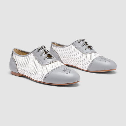 Beverly Sporting Flats (Grey/Soft White)