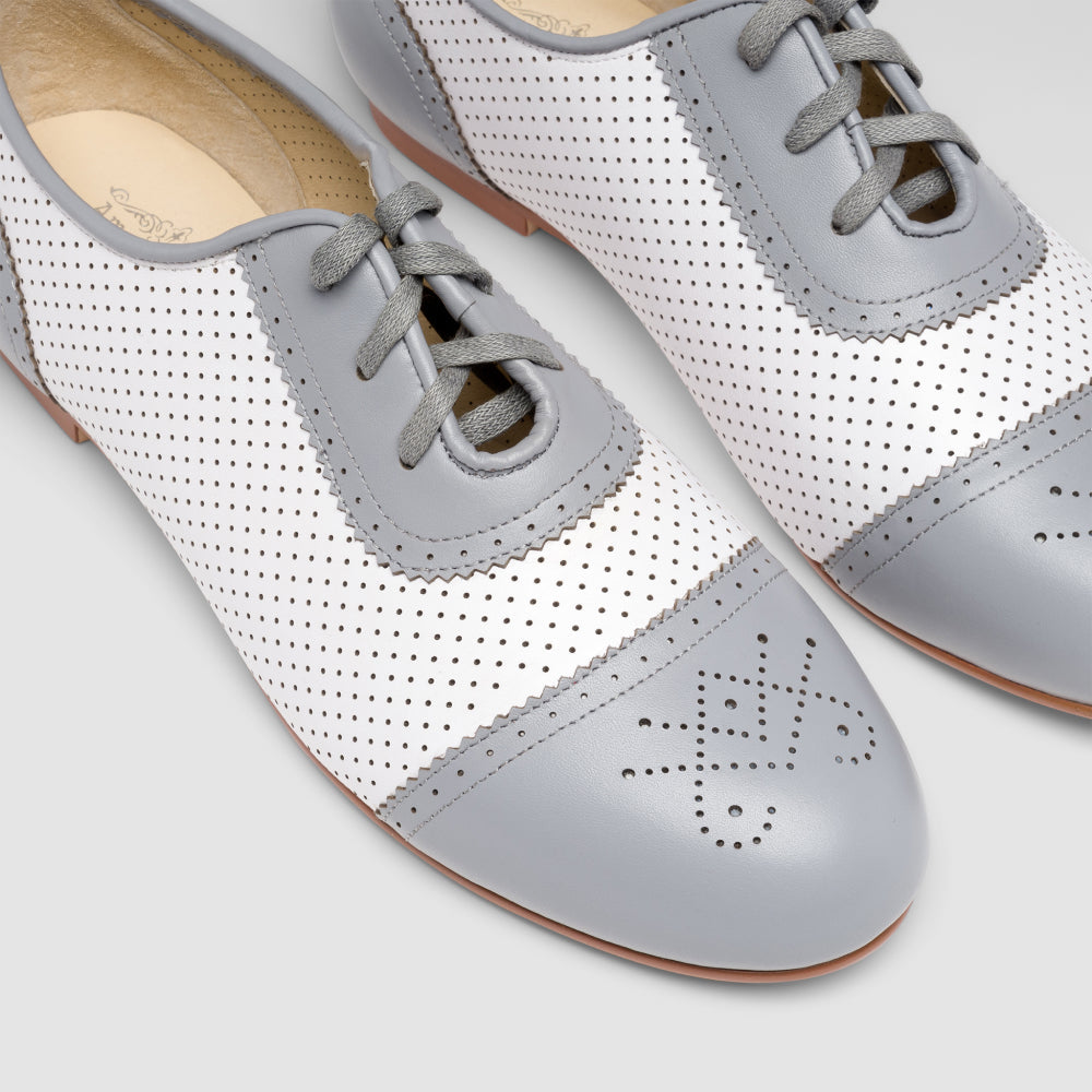 Beverly Sporting Flats (Grey/Soft White)