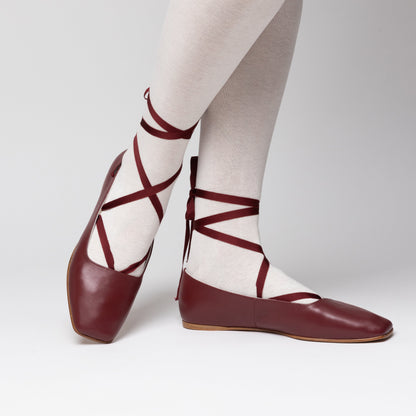 Bronte Slippers (Black Cherry)