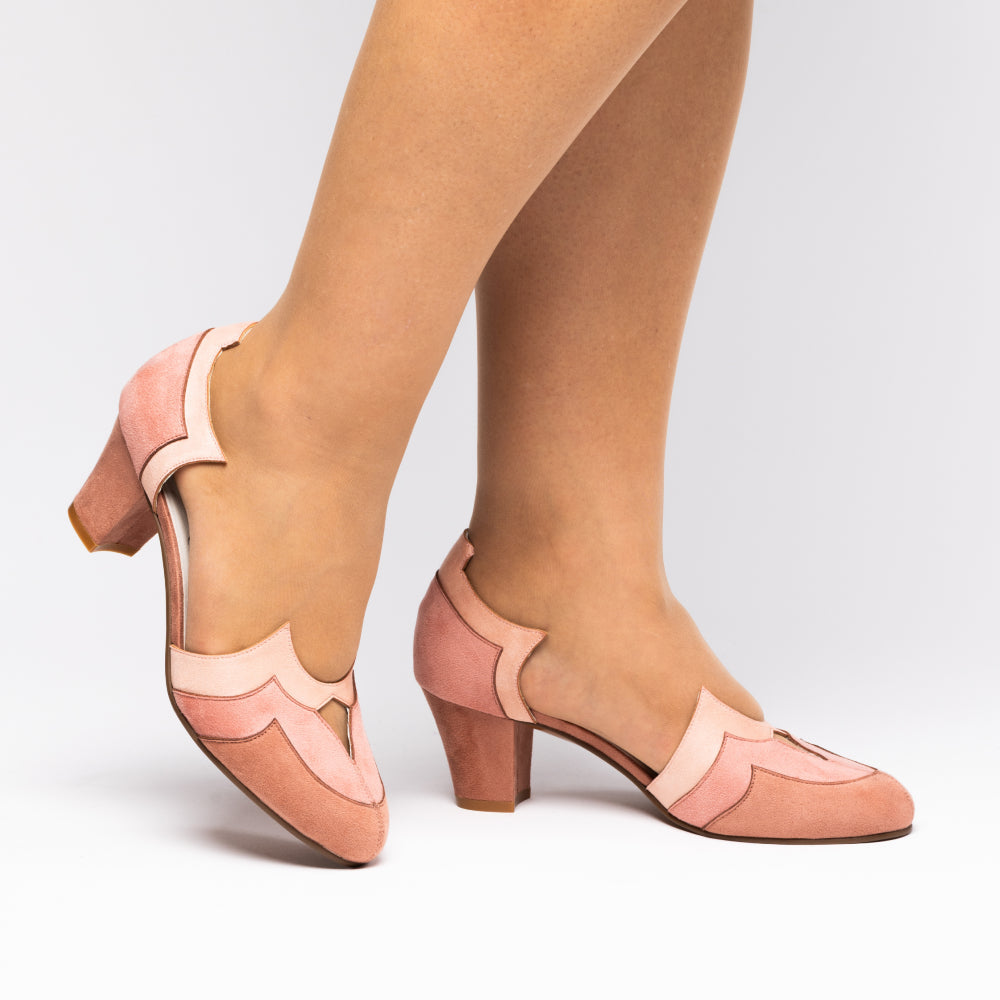 Christine Vintage Pumps (Seductress Pink)