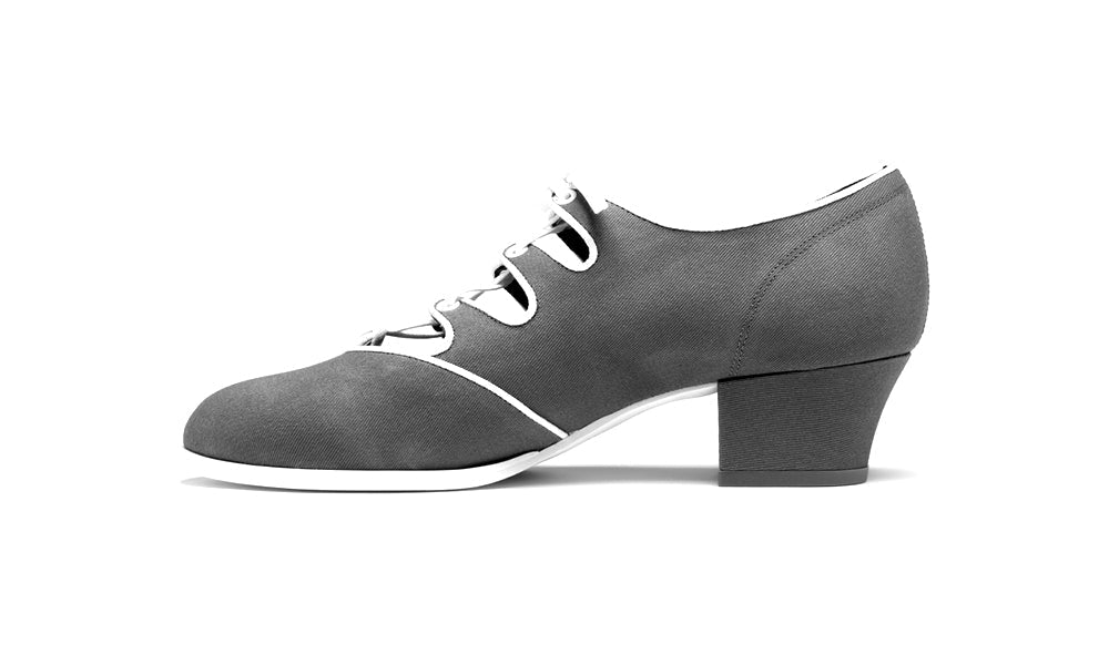 Clementine Vintage Ghillie Shoes Wide (Denim/Ivory)