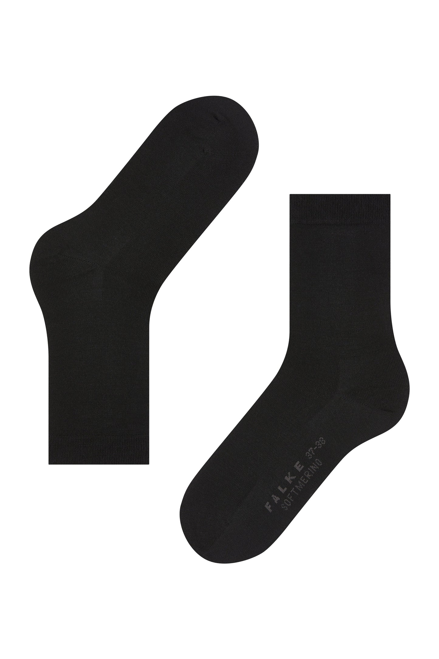Black Merino Cotton Blend Socks