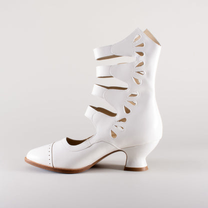 Colette Edwardian Button Boots (Soft Ivory)
