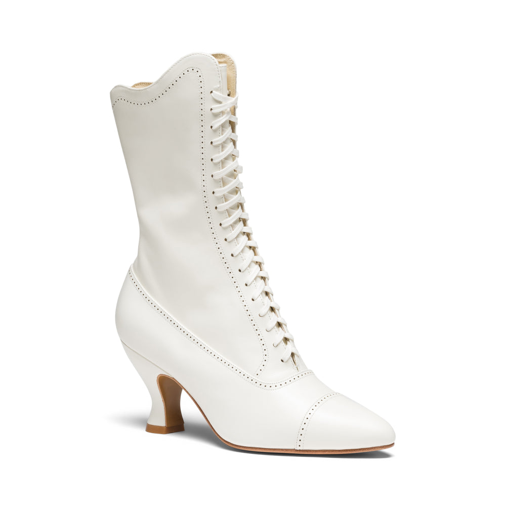 Edith Edwardian Boots (Cream)