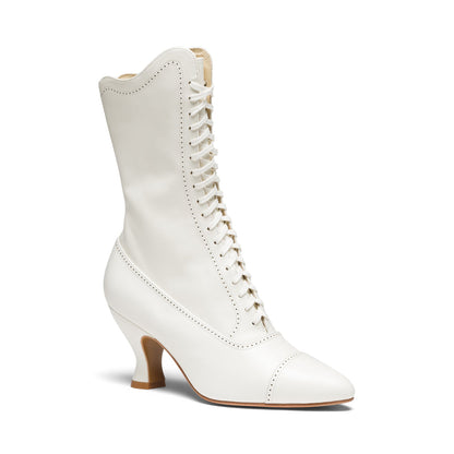 Edith Edwardian Boots (Cream)