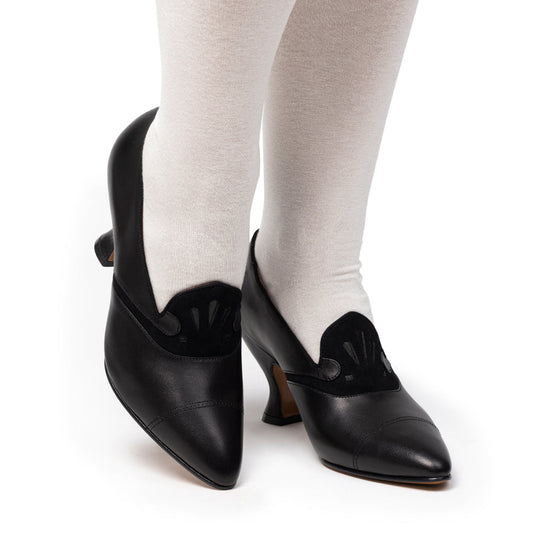 Elsie Edwardian Pumps (Black)
