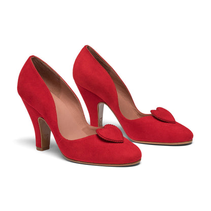 Ginger Vintage Pumps (Crimson Suede)