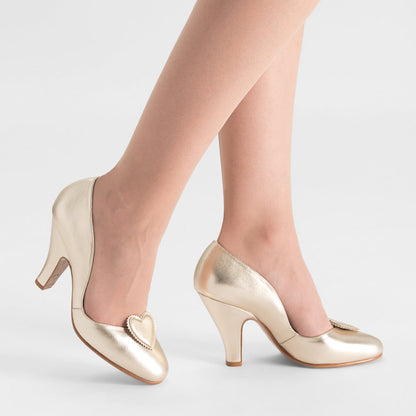 Ginger Vintage Pumps (Gold)