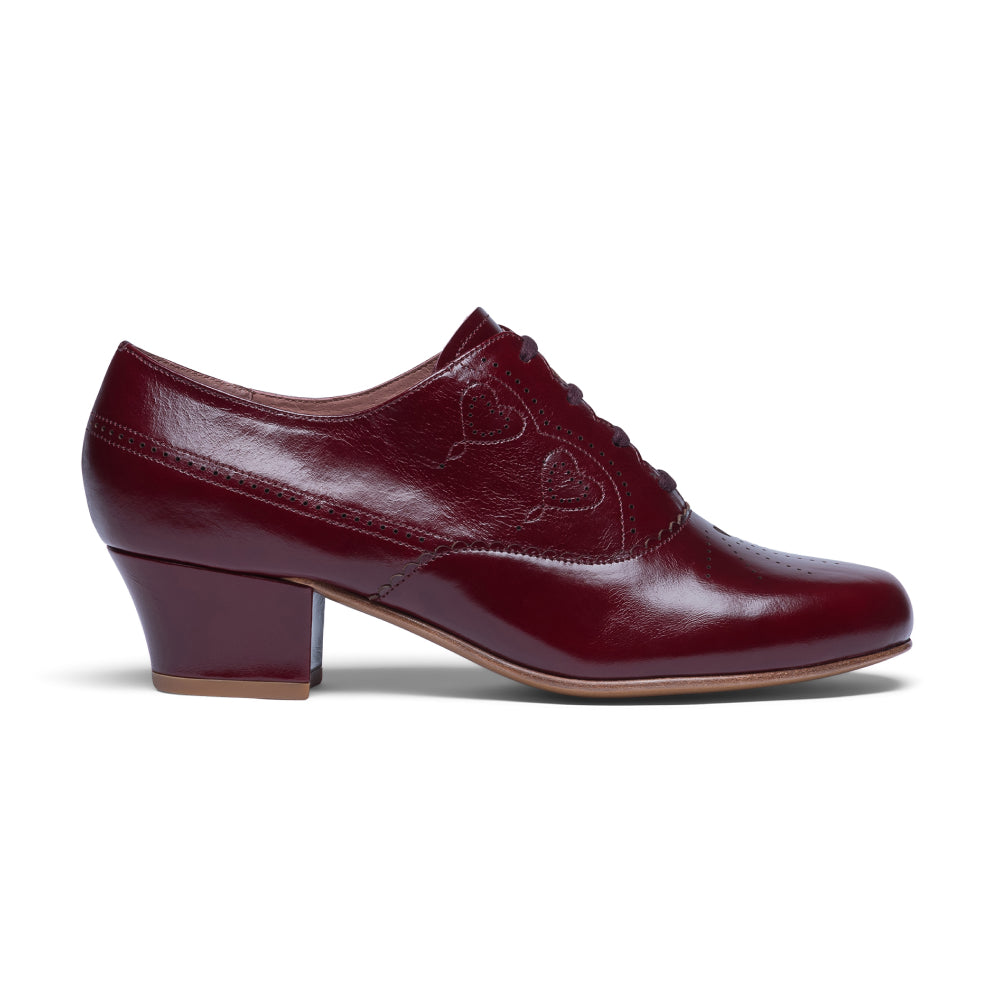 Gretel Vintage Oxfords Wide (Burgundy)