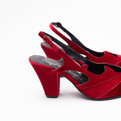 Kathryn Vintage Slingbacks (Aurora Red)