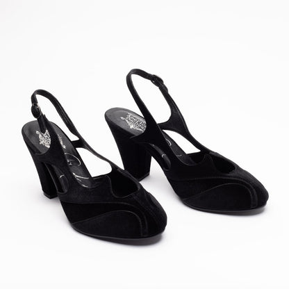 Kathryn Vintage Slingbacks (Dark Shadow)