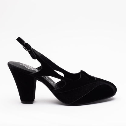 Kathryn Vintage Slingbacks (Dark Shadow)